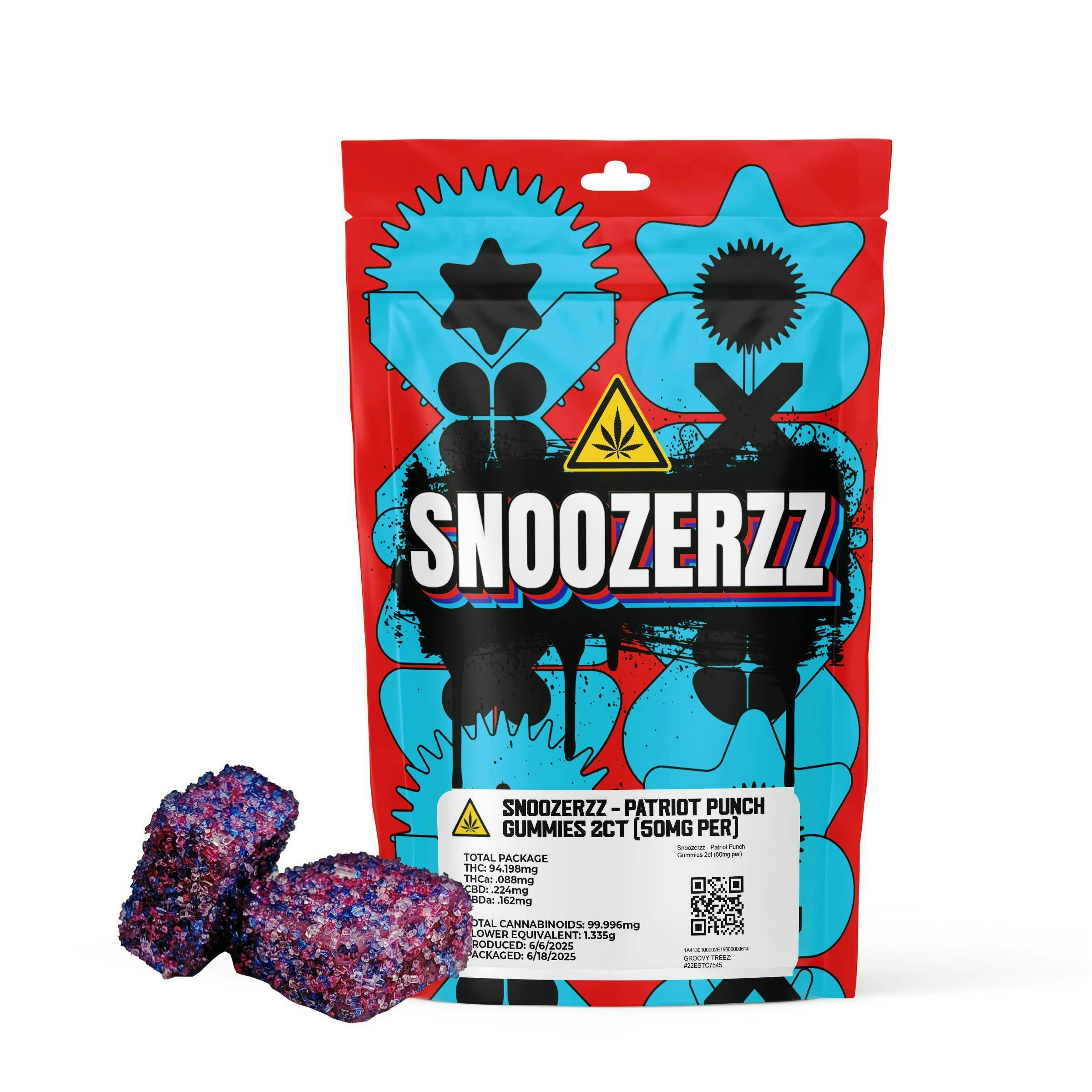 Snoozerzz - Patriot Punch Gummies 2ct (50mg per)