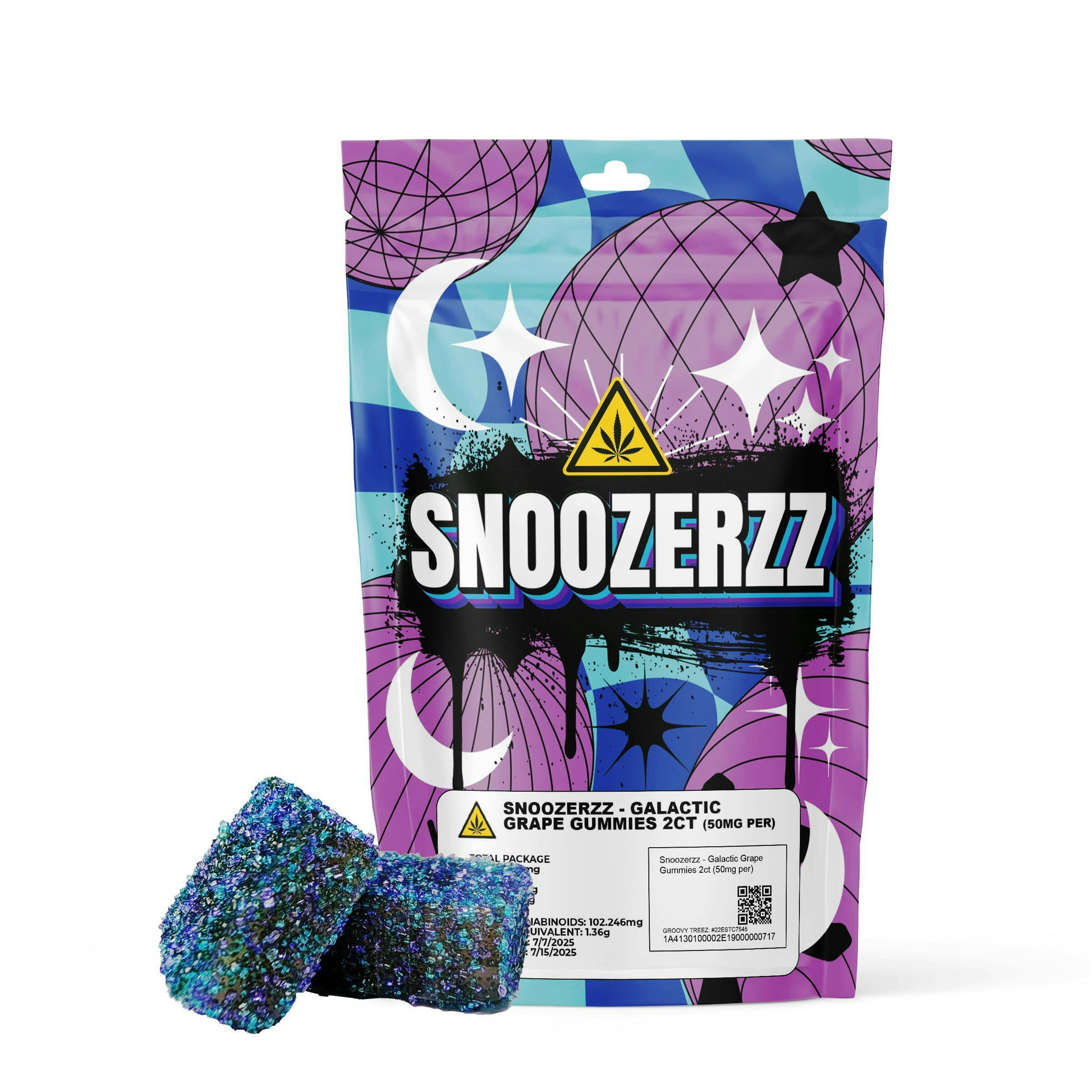 Snoozerzz - Galactic Grape Gummies 2ct (50mg per)
