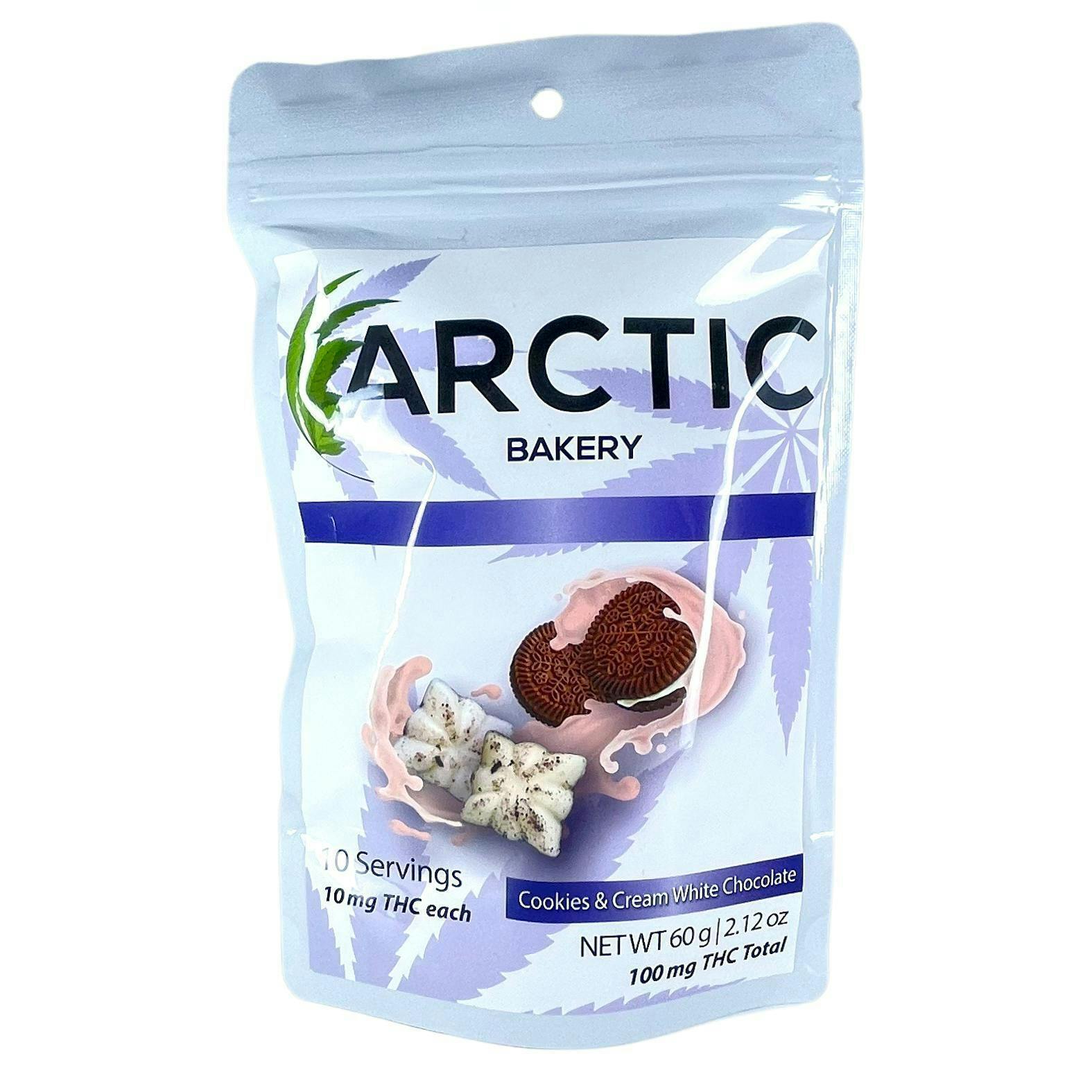 Arctic Stars – Cookies & Cream – White Chocolate – 100mg THC – 10 Pack