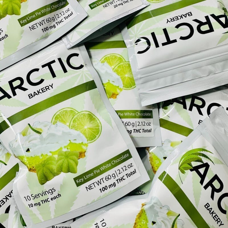 Arctic Stars – Key Lime Pie – White Chocolate – 100mg THC – 10 Pack