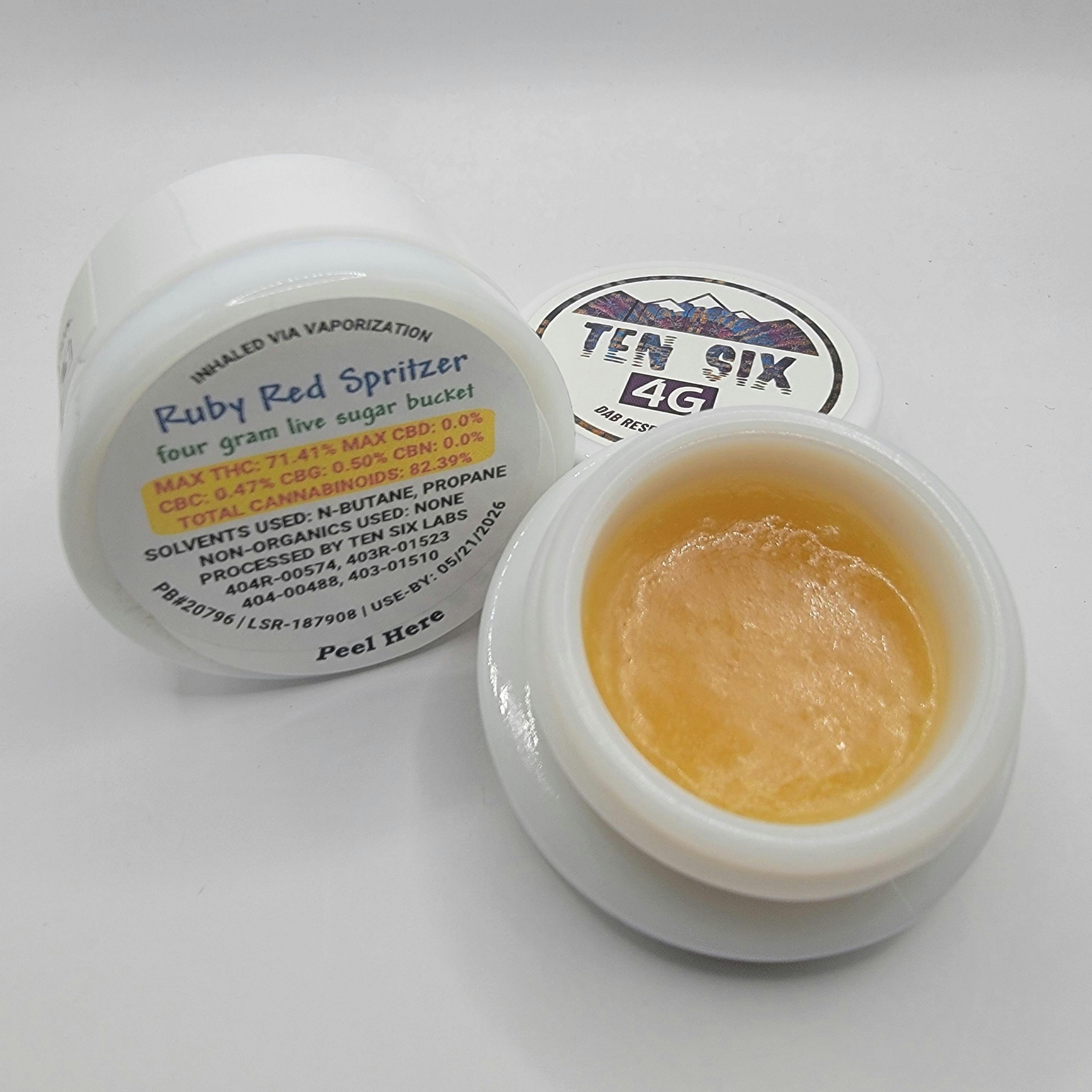 Ruby Red Spritzer - 4g Live Sugar Resin - Ten Six Labs