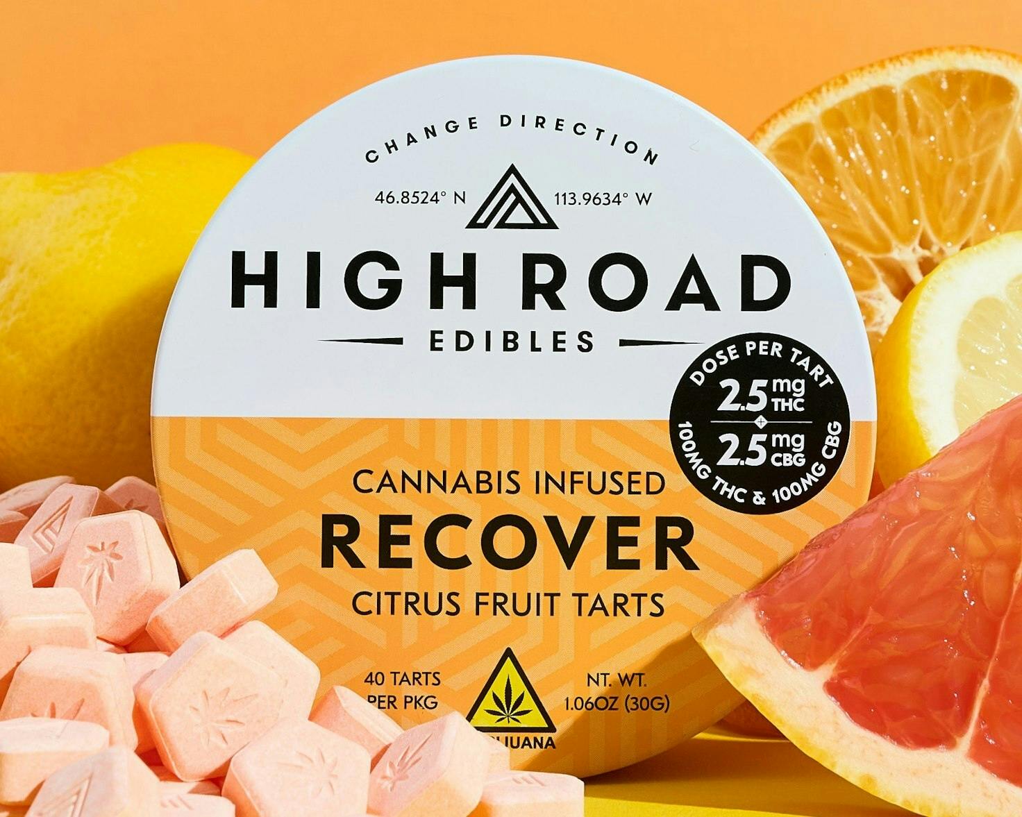 High Road Edibles | Fruit Tarts - Citrus (Recover) by High Road Edibles