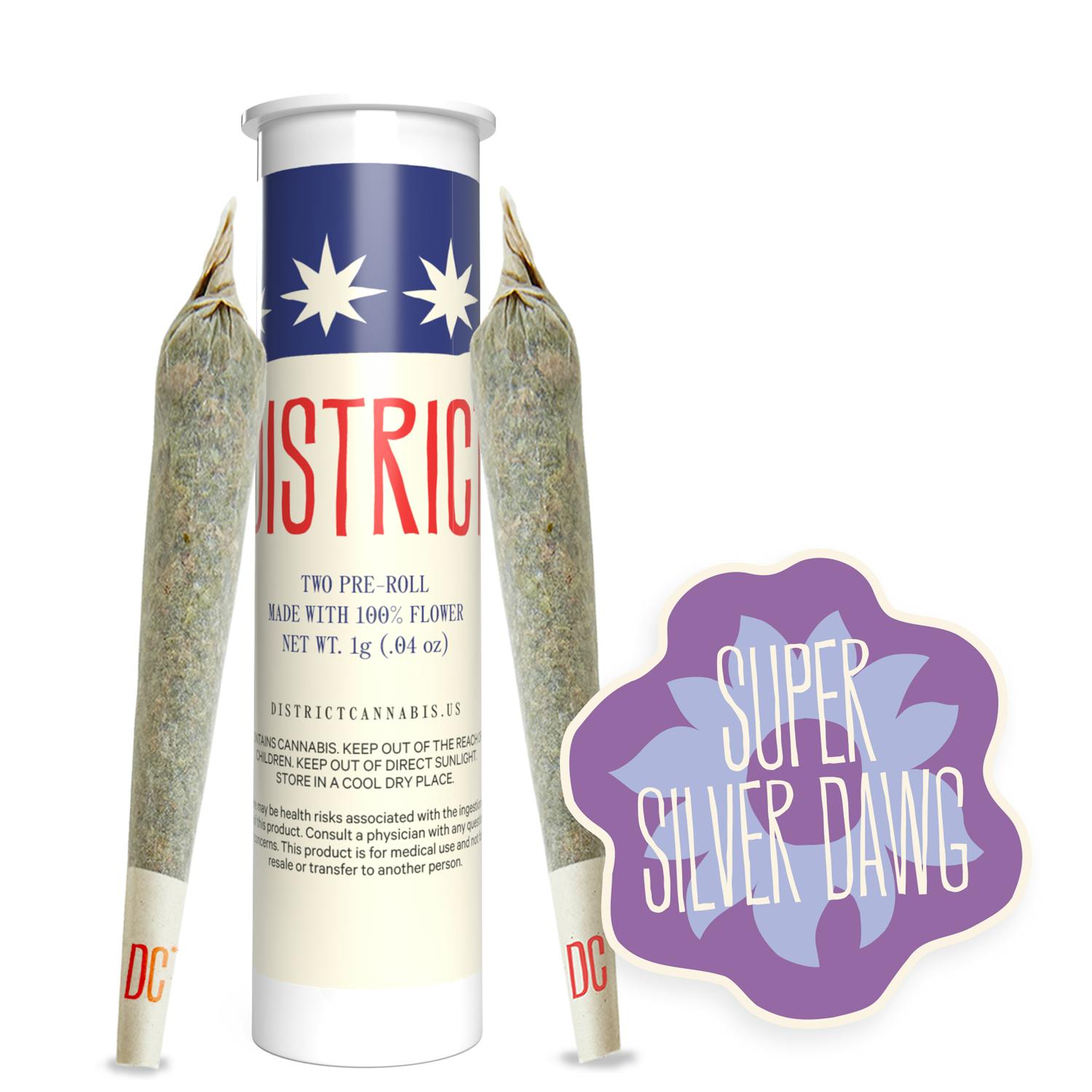 Super Silver Dawg Pre-Roll Pack 2ct