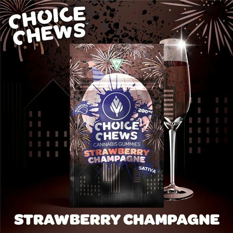 Strawberry Champagne Gummies | 200mg | 10ct | 20mg/ea
