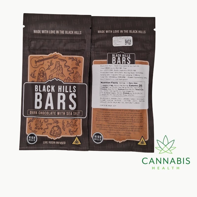 Black Hills Bars – Dark Chocolate w/ Sea Salt – Chocolate Bar