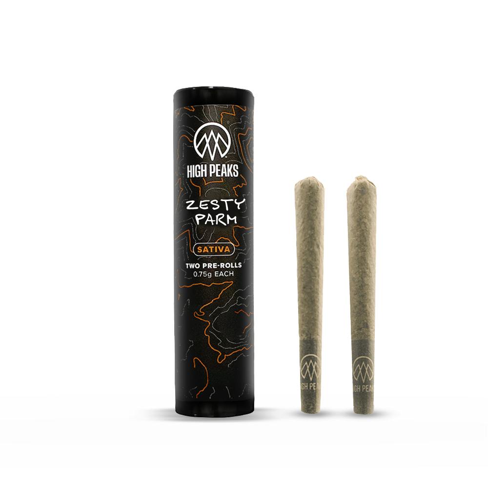 Zesty Parm | Sativa | 2-Pack Pre-Rolls | 0.75g Each