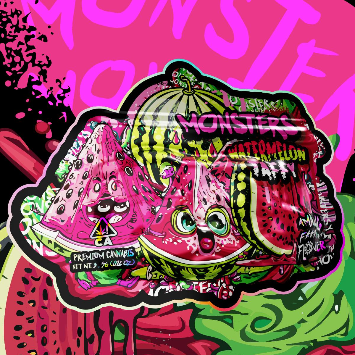 Monsters Watermelon Taffy | 3.5G - Traditional