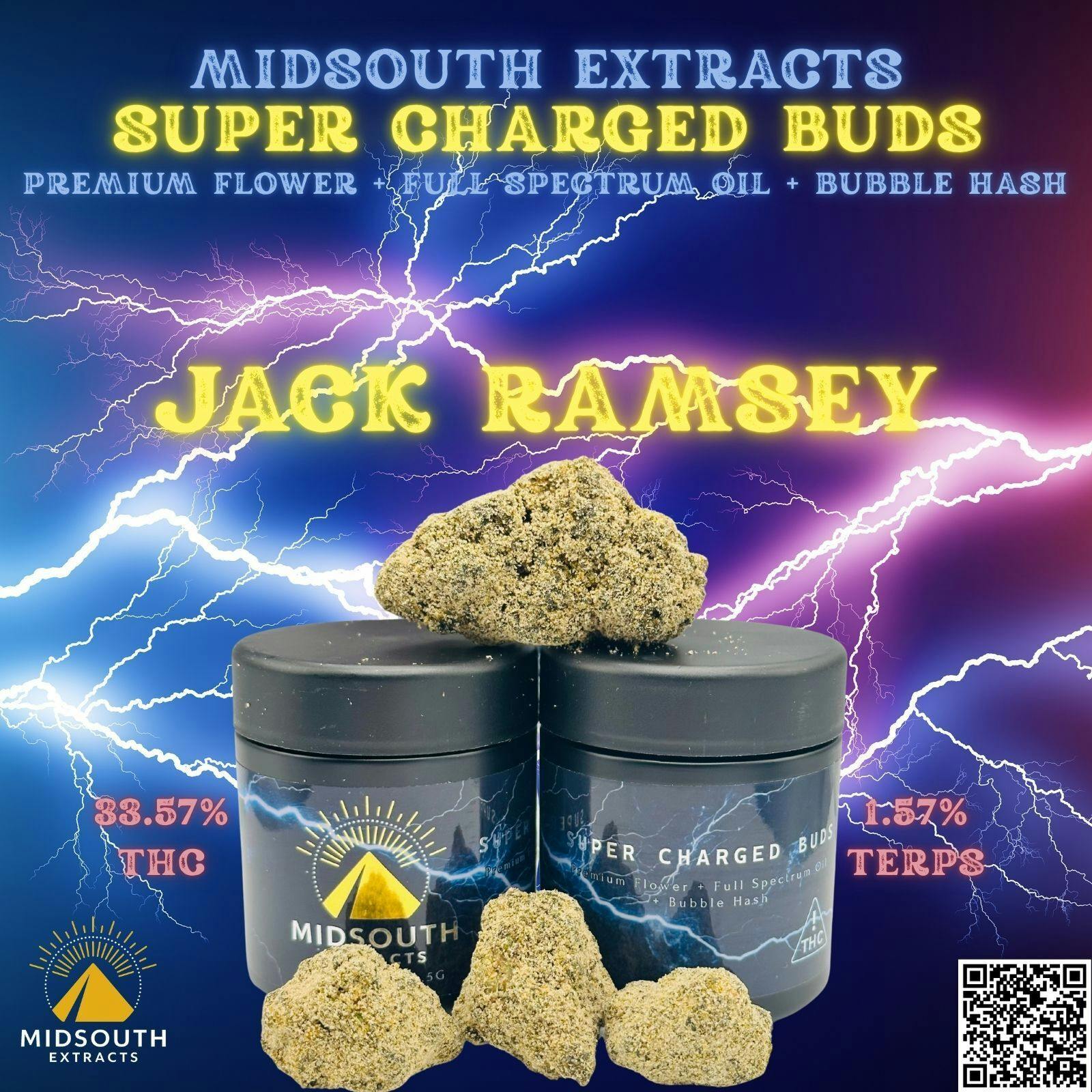 3.5g Super Charged Buds - Jack Ramsey by MidSouth Extracts