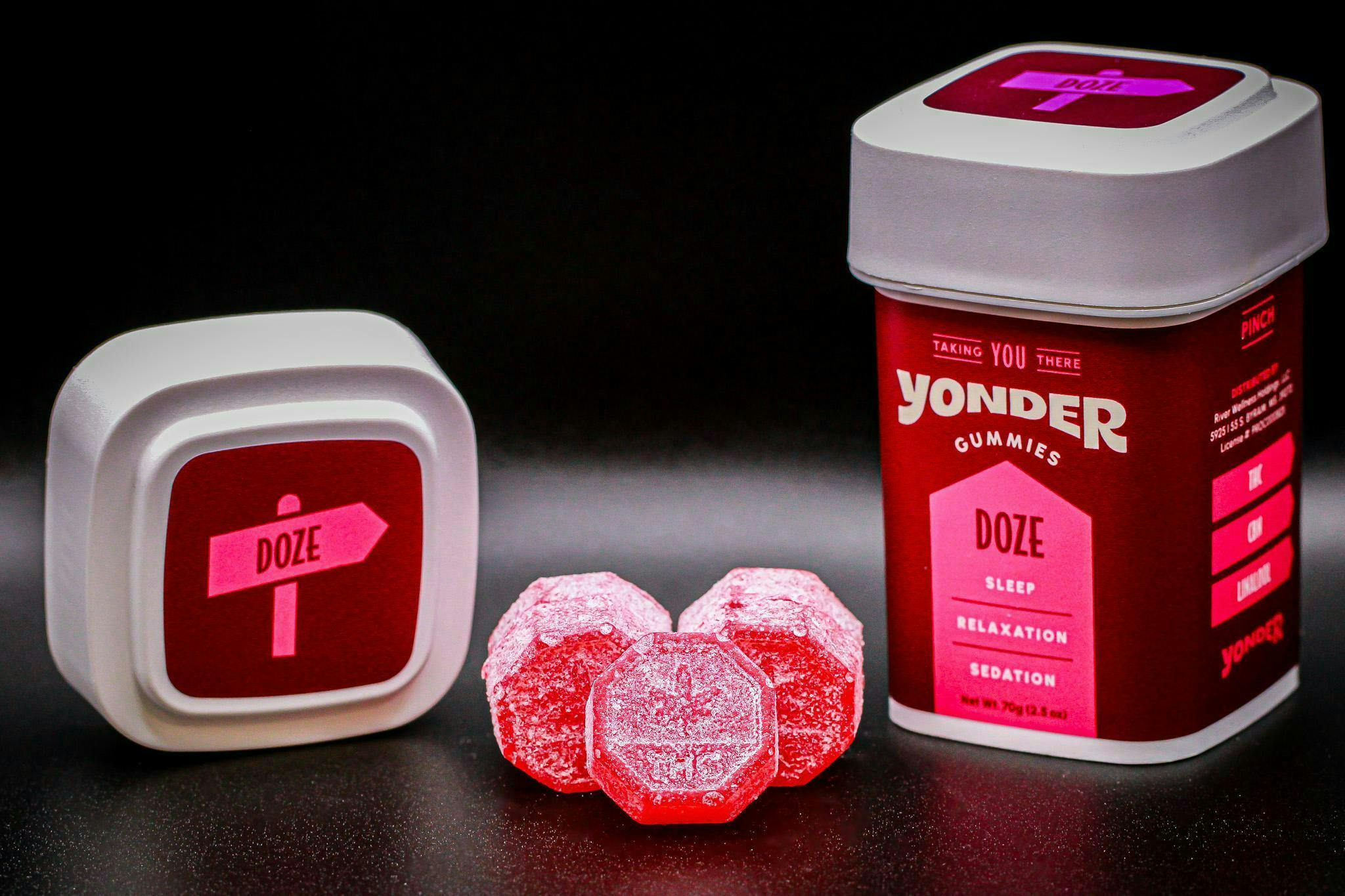 Yonder | Raspberry | 200mg DOZE Gummies 10pk by Yonder