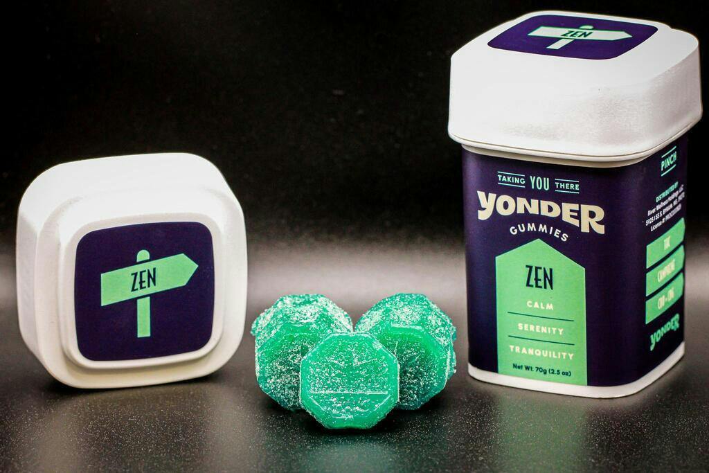 Yonder | Blue Raspberry | 100mg ZEN Gummies 10pk at ROOTDOWN