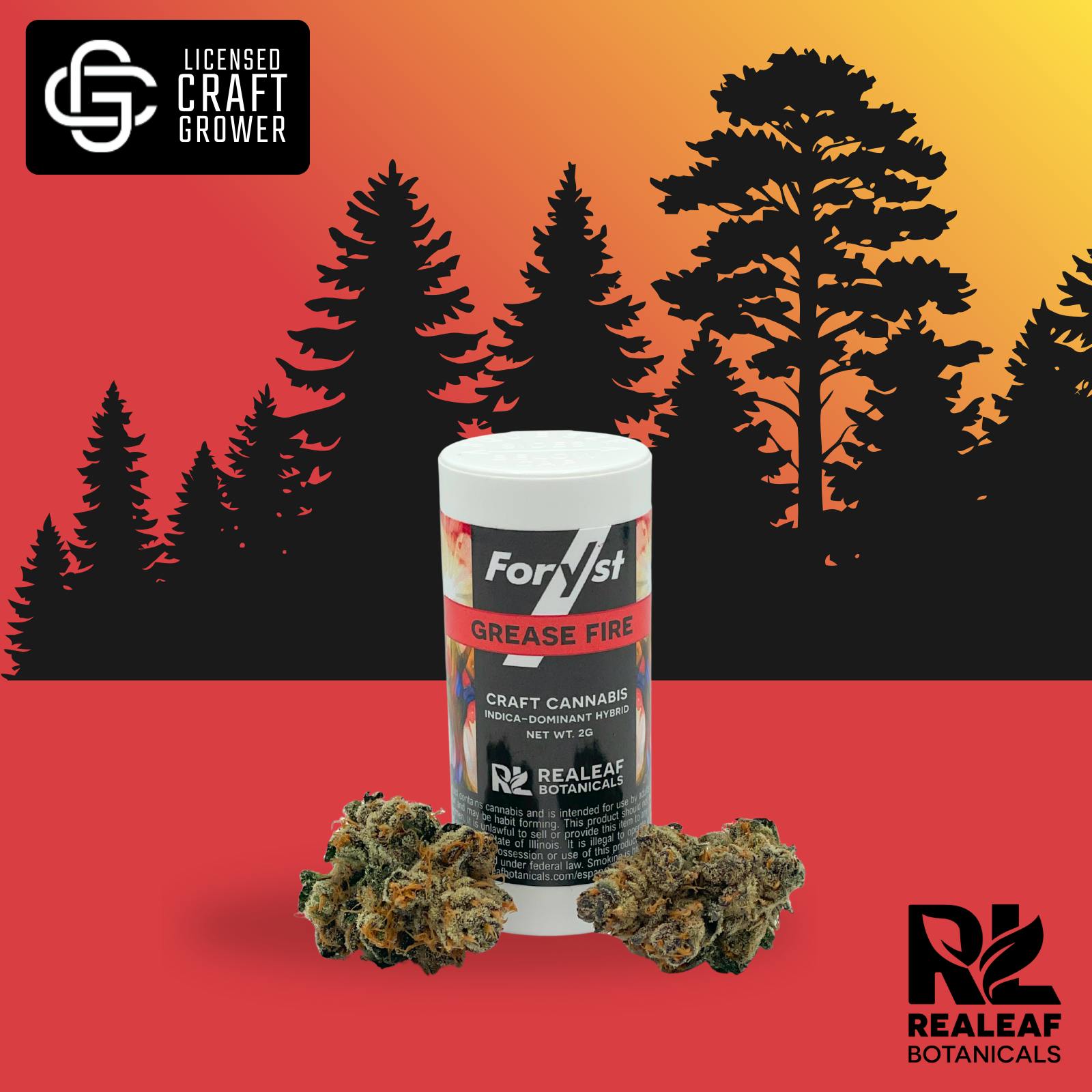 Grease Fire Foryst Flower 2g at nuEra East Dubuque Dispensary