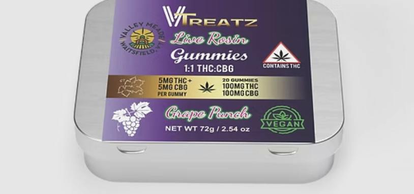 Vtreatz | Grape Punch | 1:1 Hash Rosin Gummies | 20pk by Vtreatz
