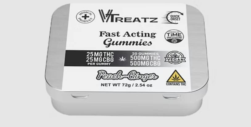 Vtreatz | Peach-Ginger | Gummies | 20pk by Vtreatz