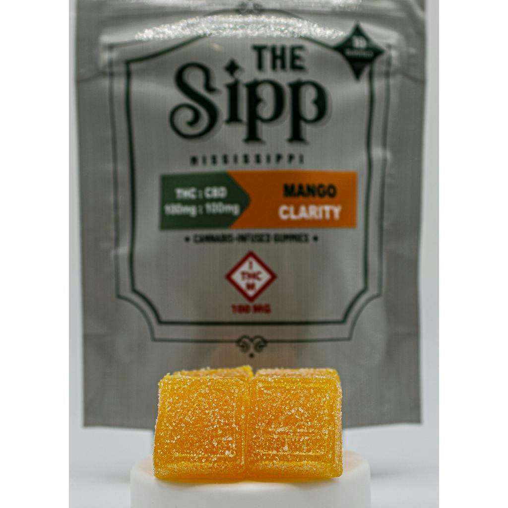 1:1 CBD Mango Clarity Gummies – 100mg by The Sipp