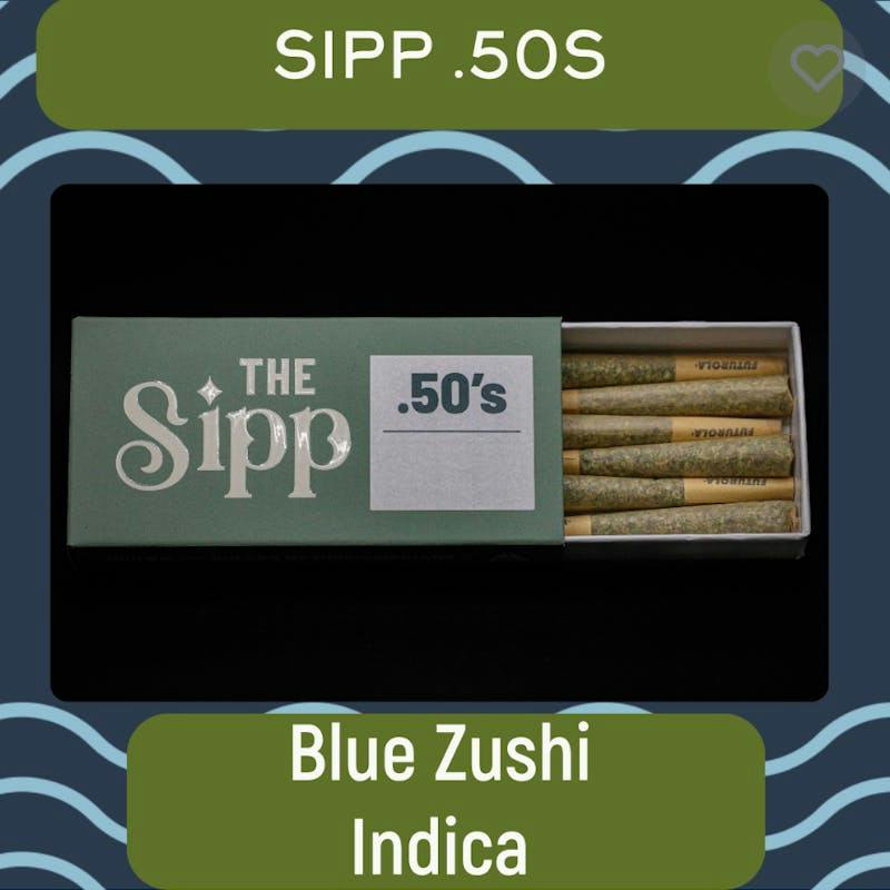 Blue Zushi Sipp 50s – Pre-Roll Pack – 7 × 0.5g at ROOTDOWN