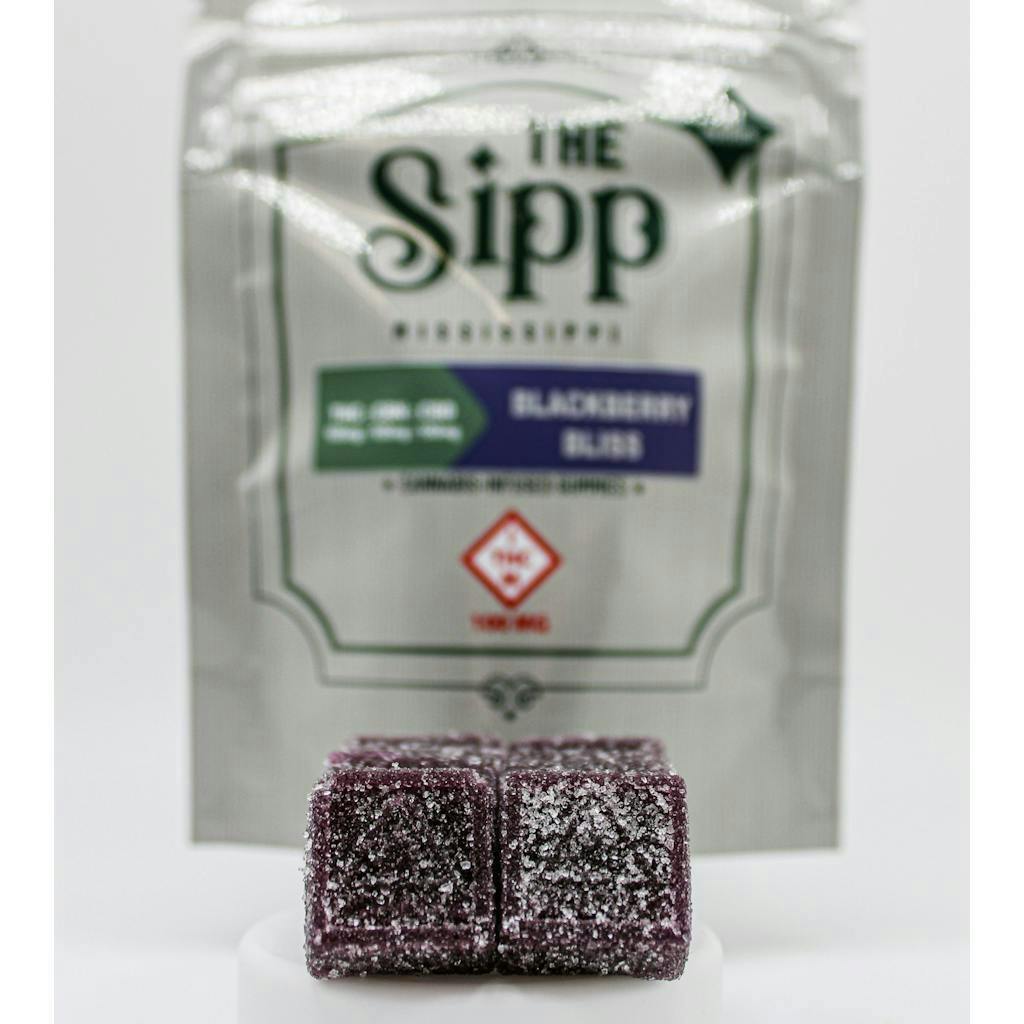 1:1:1 Blackberry Bliss Gummies – 100mg by The Sipp