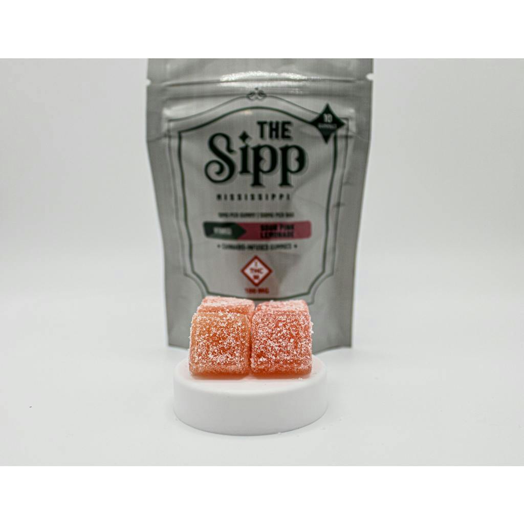 Sour Pink Lemonade Gummies – 100mg by The Sipp