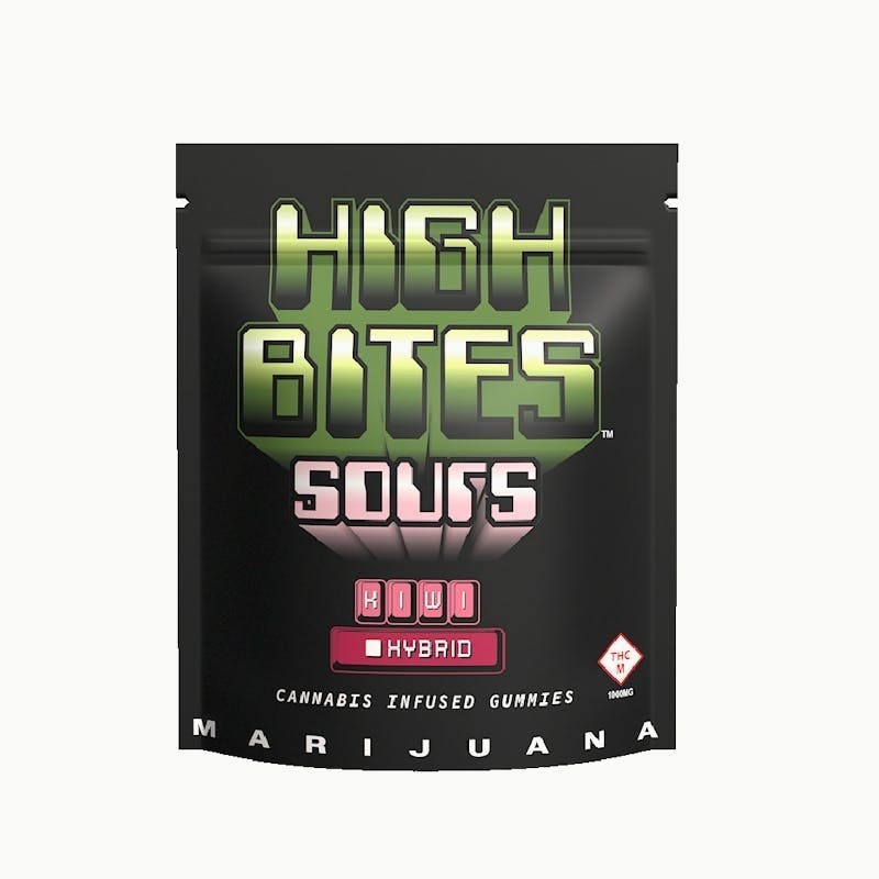 High Bites | Sour Kiwi | 1000mg | 10pk Gummies