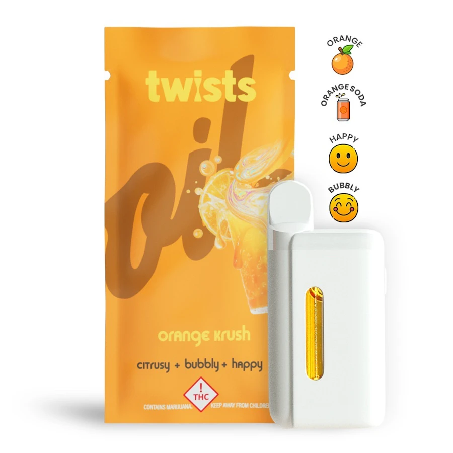 Orange Krush Flavor - "Twists" AIO 'Tanker' (4g) - by Oil® — disposable listed on the Herbs 4 You menu