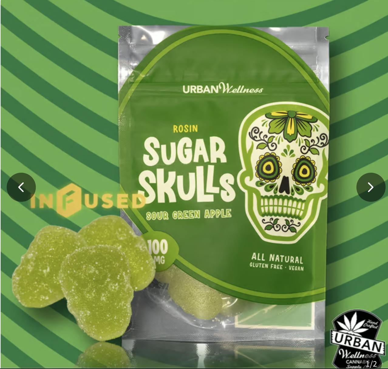 Urban Wellness | Sour Green Apple | Gummies| 100mg by Urban Wellness