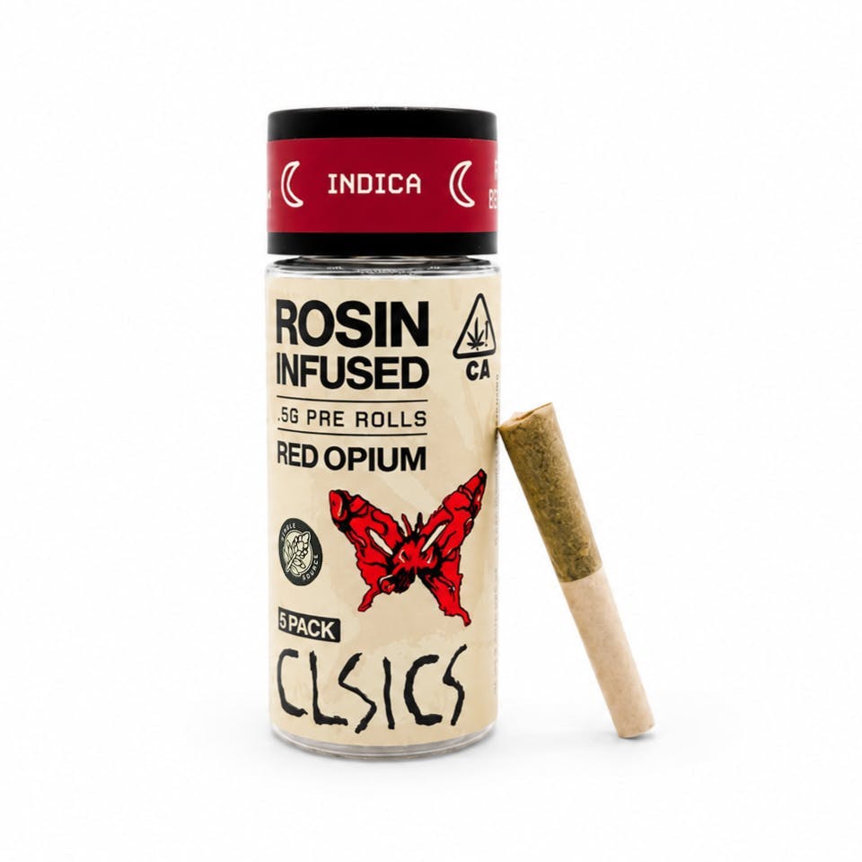 CLSICS Rosin & Rosin Infused Pre Rolls — Red Opium - Joints - Each
