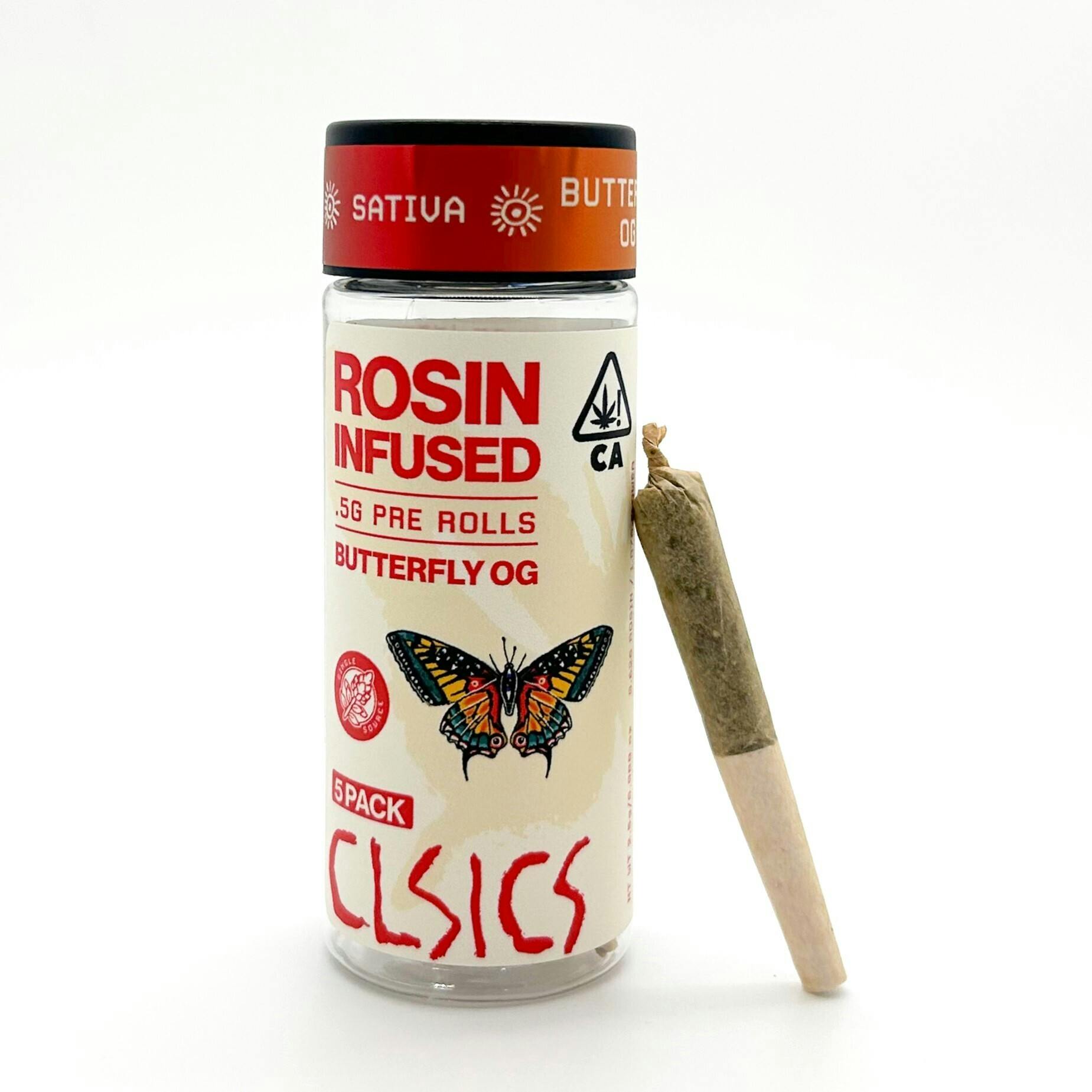 CLSICS Rosin & Rosin Infused Pre Rolls — Butterfly OG