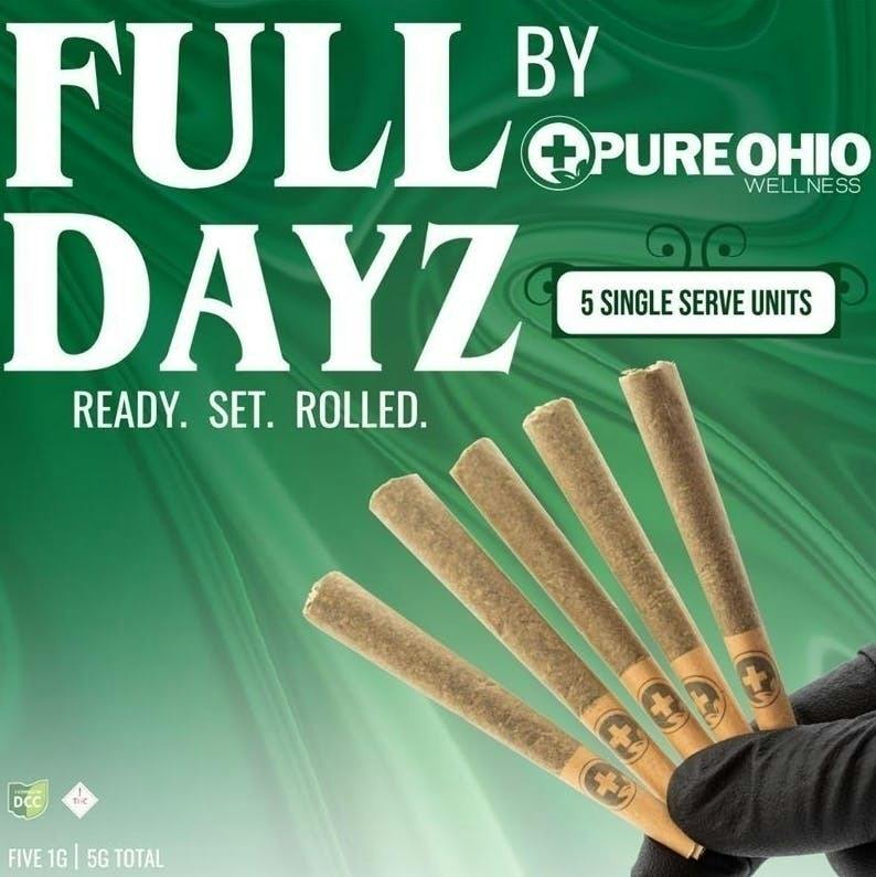 Hiker's Blend Pre Rolls (5 Pack) - 5g by Pure Ohio Wellness