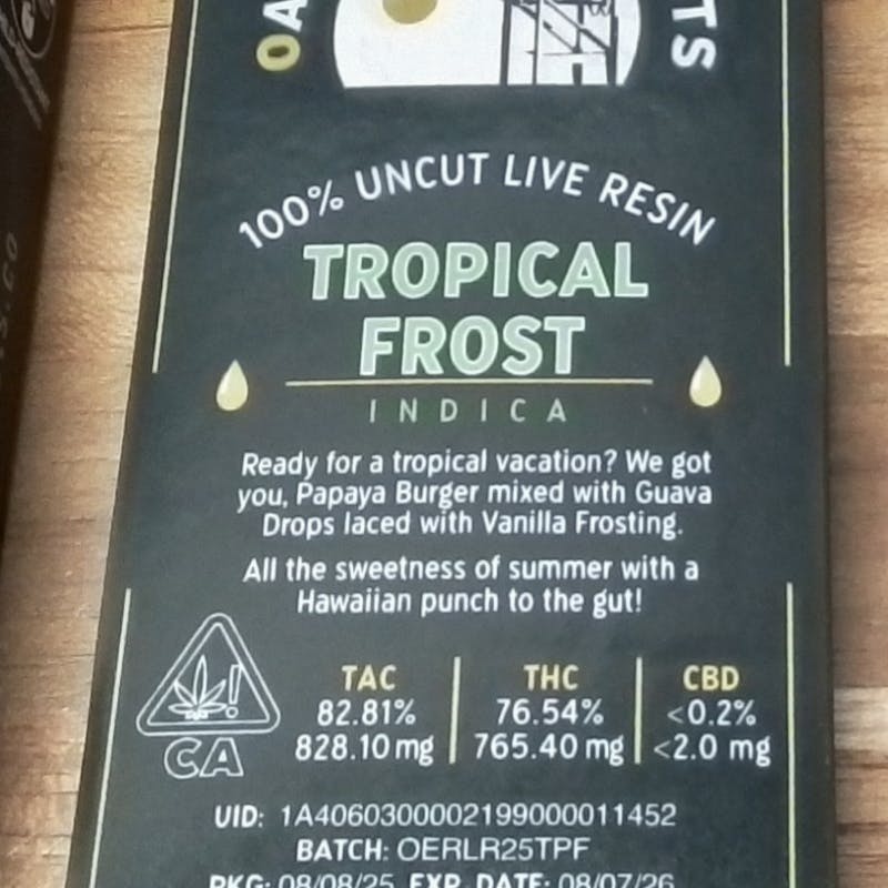 Tropical Frost Live Resin