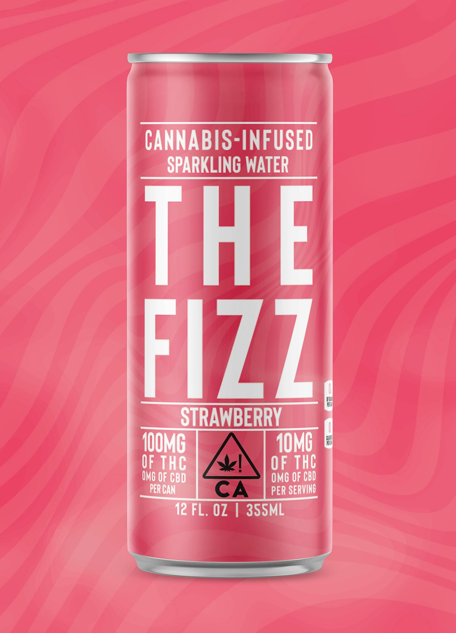 Strawberry – THC Sparkling Water – 100mg