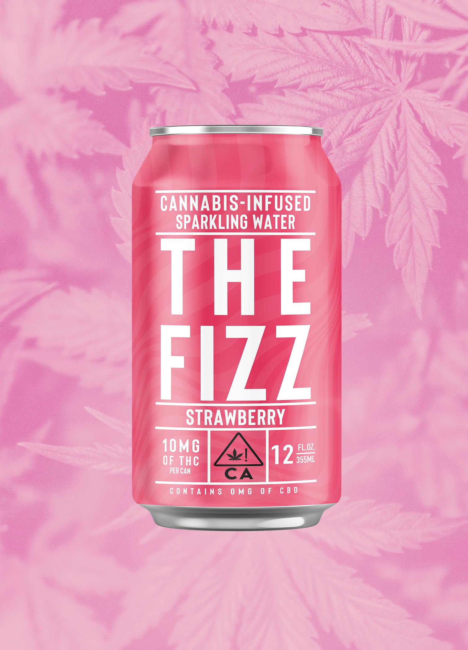 Strawberry – THC Sparkling Water – 10mg by The Fizz