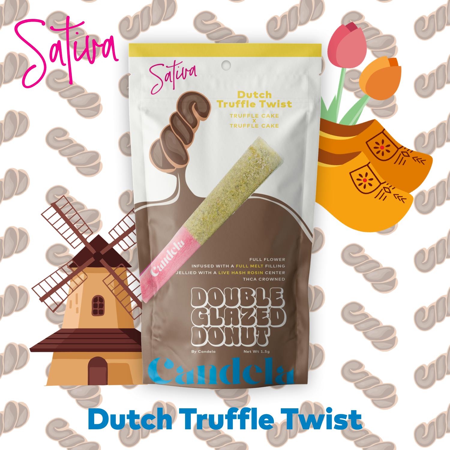 Dutch Truffle Twist | Double Glazed Donut Infused Joint | 1.5g