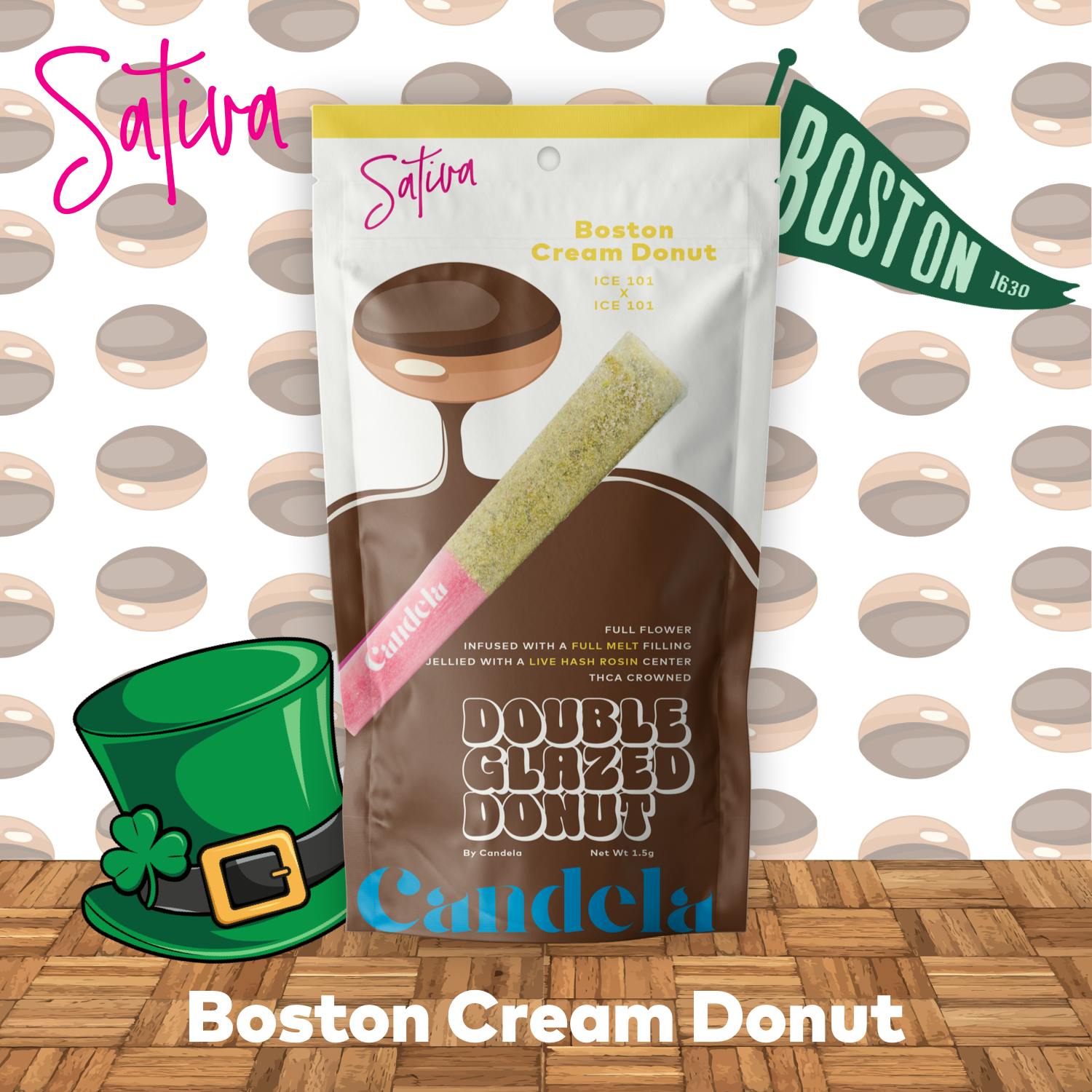 Candela "Boston Cream" Double Glazed Donut by Candela