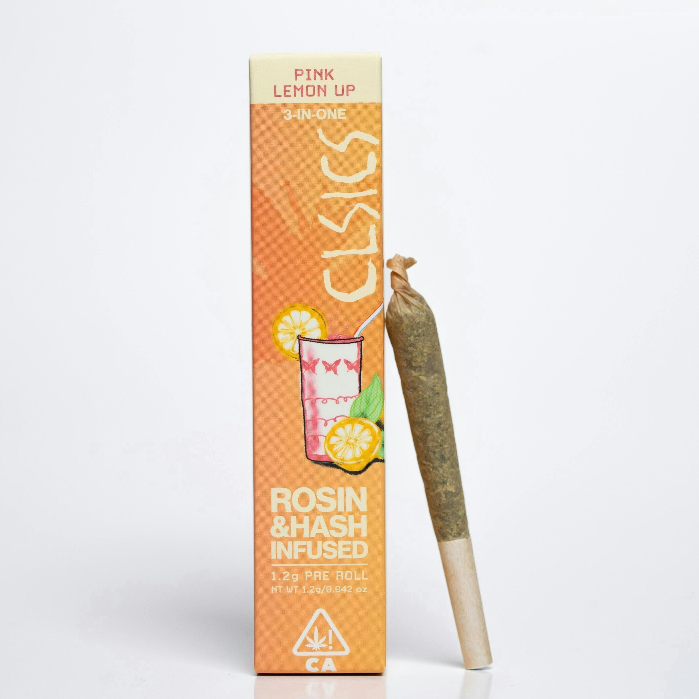 CLSICS Rosin & Rosin Infused Pre Rolls — Pink Lemon Up - Trifecta / /