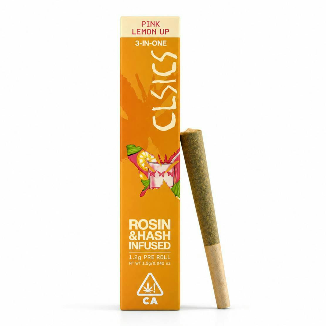 CLSICS Rosin & Rosin Infused Pre Rolls — Pink Lemon Up - Trifecta / /