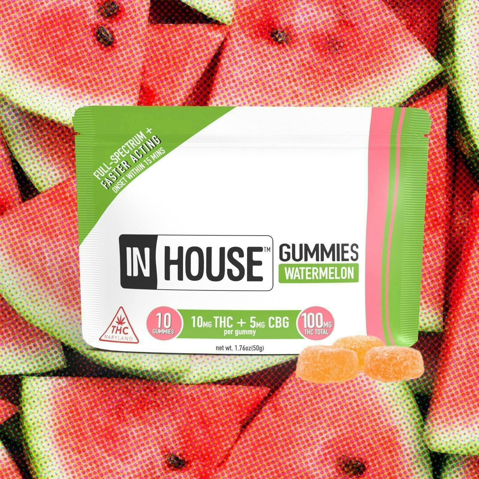 InHouse - Watermelon Gummies 100mg 10ct by InHouse