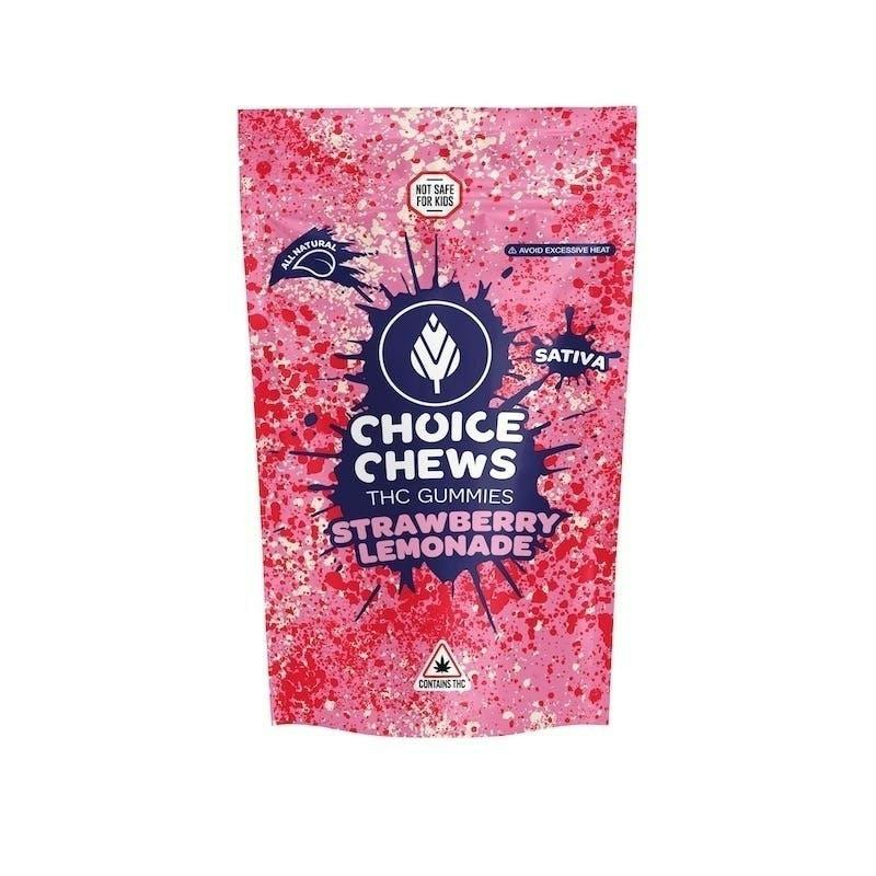Choice Chews - Strawberry Lemonade Gummies (Sativa) - 120mg 20pk ...