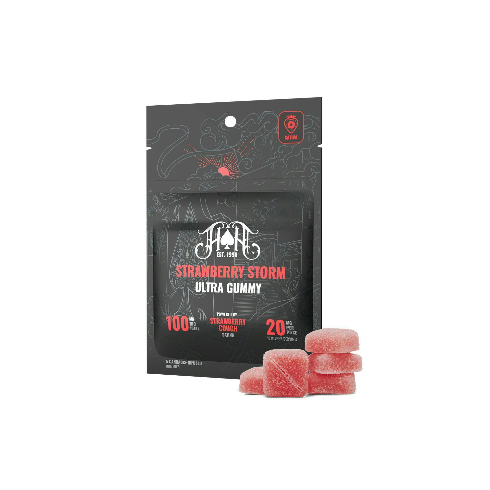 Strawberry Storm | Sativa - Ultra Gummies - 100mg THC 5pk