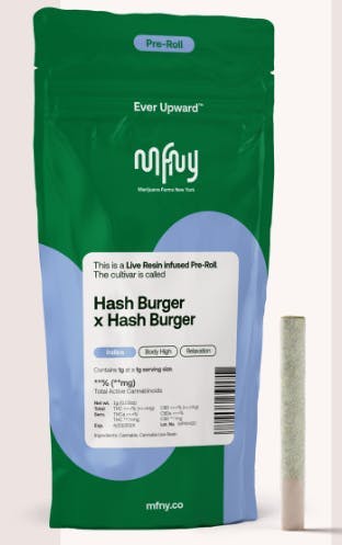 Hash Burger x Hash Burger Live Resin Infused Pre-Roll | .75g