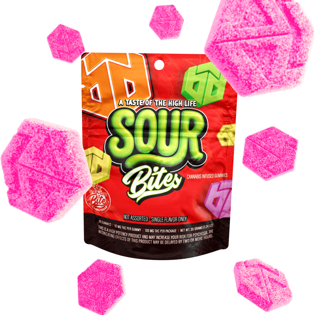 Bango Bites | Sour Berry Gummies | 100mg | 10ct | 10mg/ea