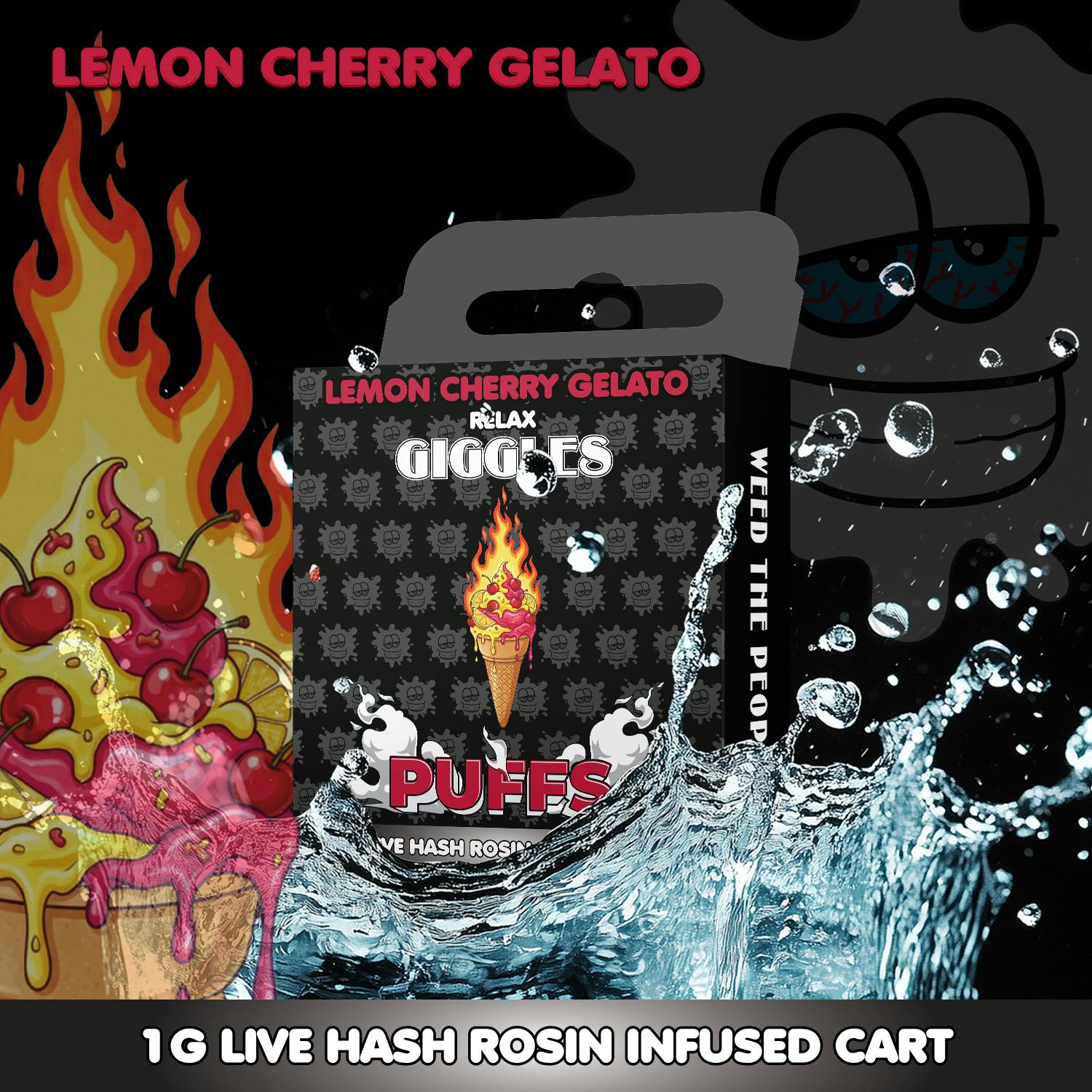 Lemon Cherry Gelato | Giggles Puffs | Cart | 1g by Giggles