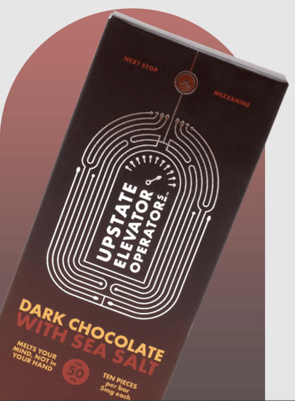 Dark Chocolate Sea Salt | Upstate Elevator Operators | Chocolate Bar | 50MG by Upstate Elevator Operators