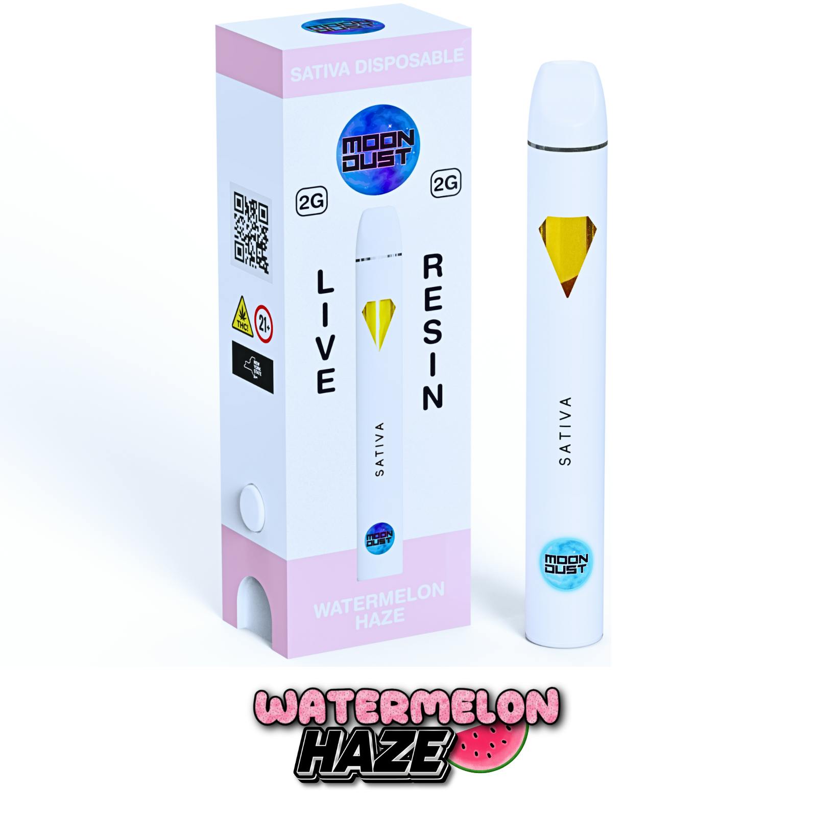 2G LIVE RESIN DISPOSABLE - WATERMELON HAZE - SATIVA by MOON DUST - New York