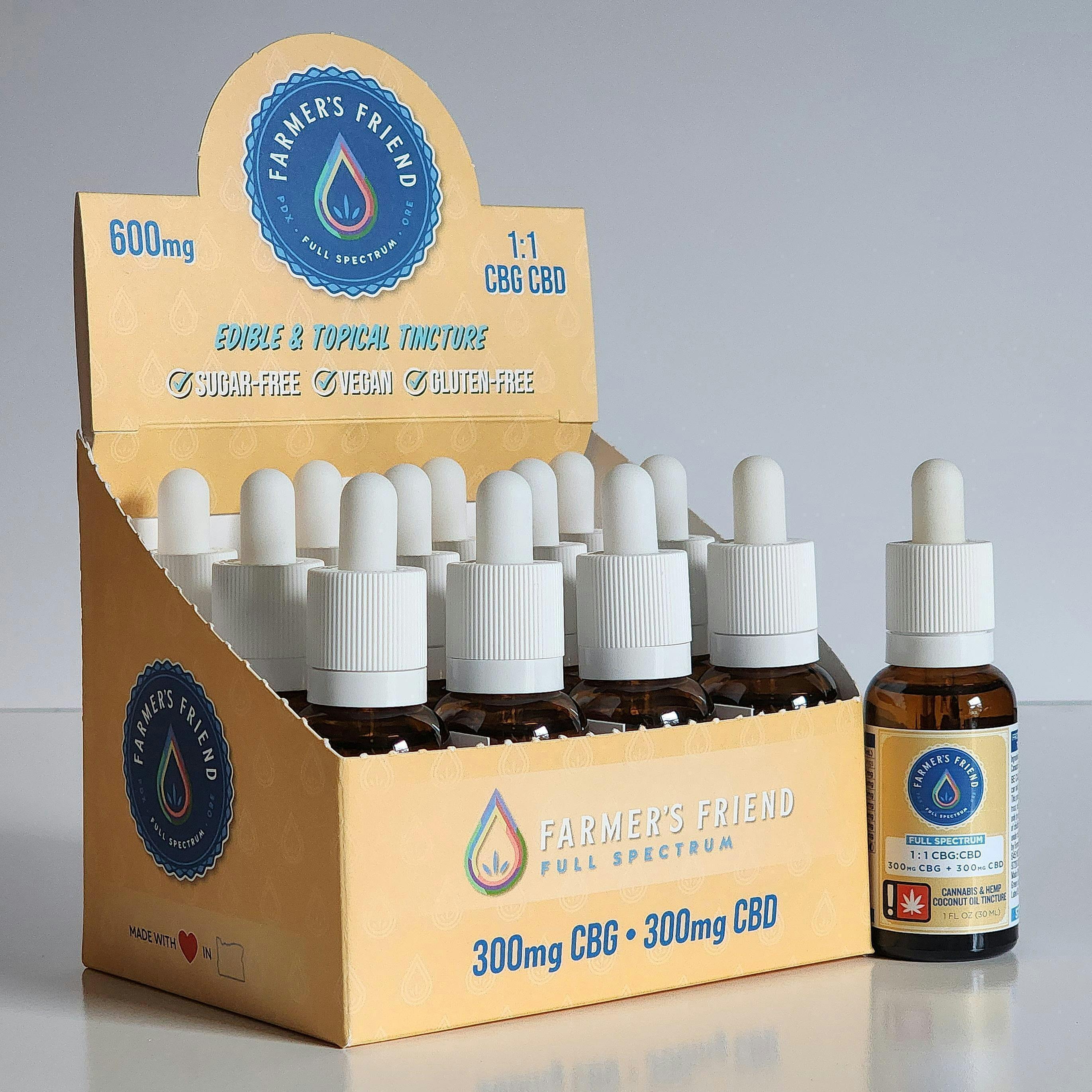 1:1 CBG:CBD - Tincture 600mg | 1oz - Farmer's Friend Extracts