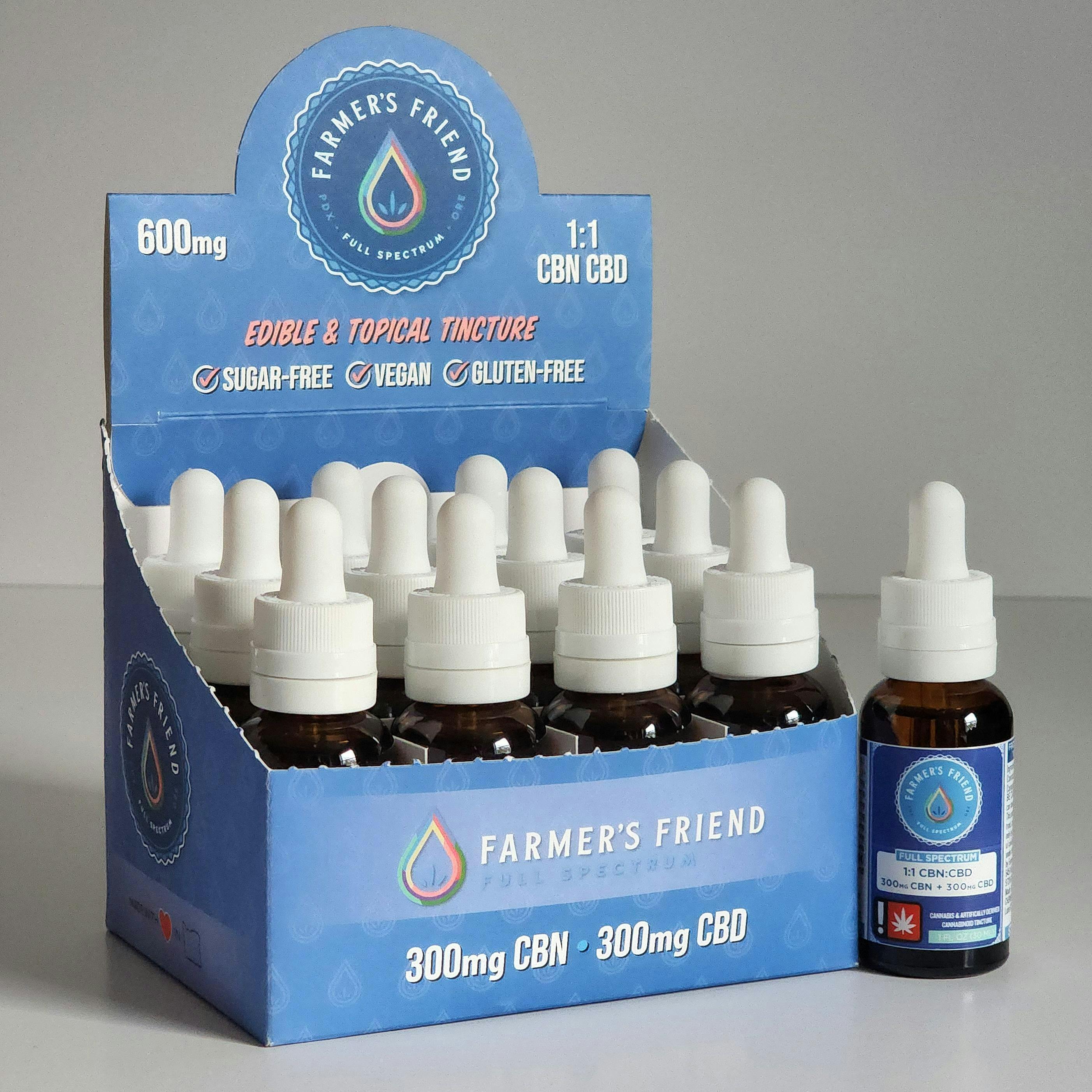 1:1 CBN:CBD - Tincture 600mg | 1oz by Farmer's Friend Extracts
