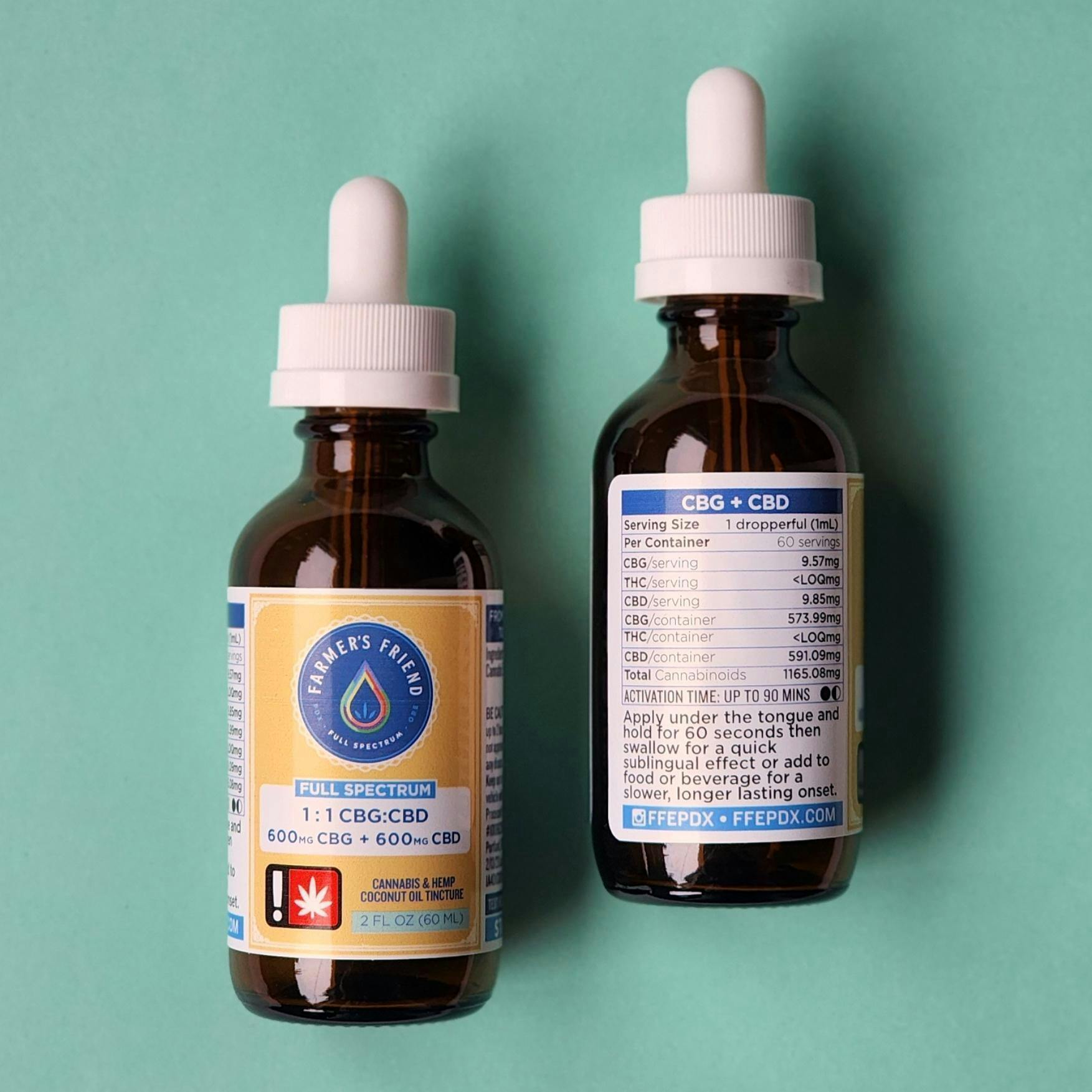 1:1 CBG:CBD Tincture 1200mg | 2oz
