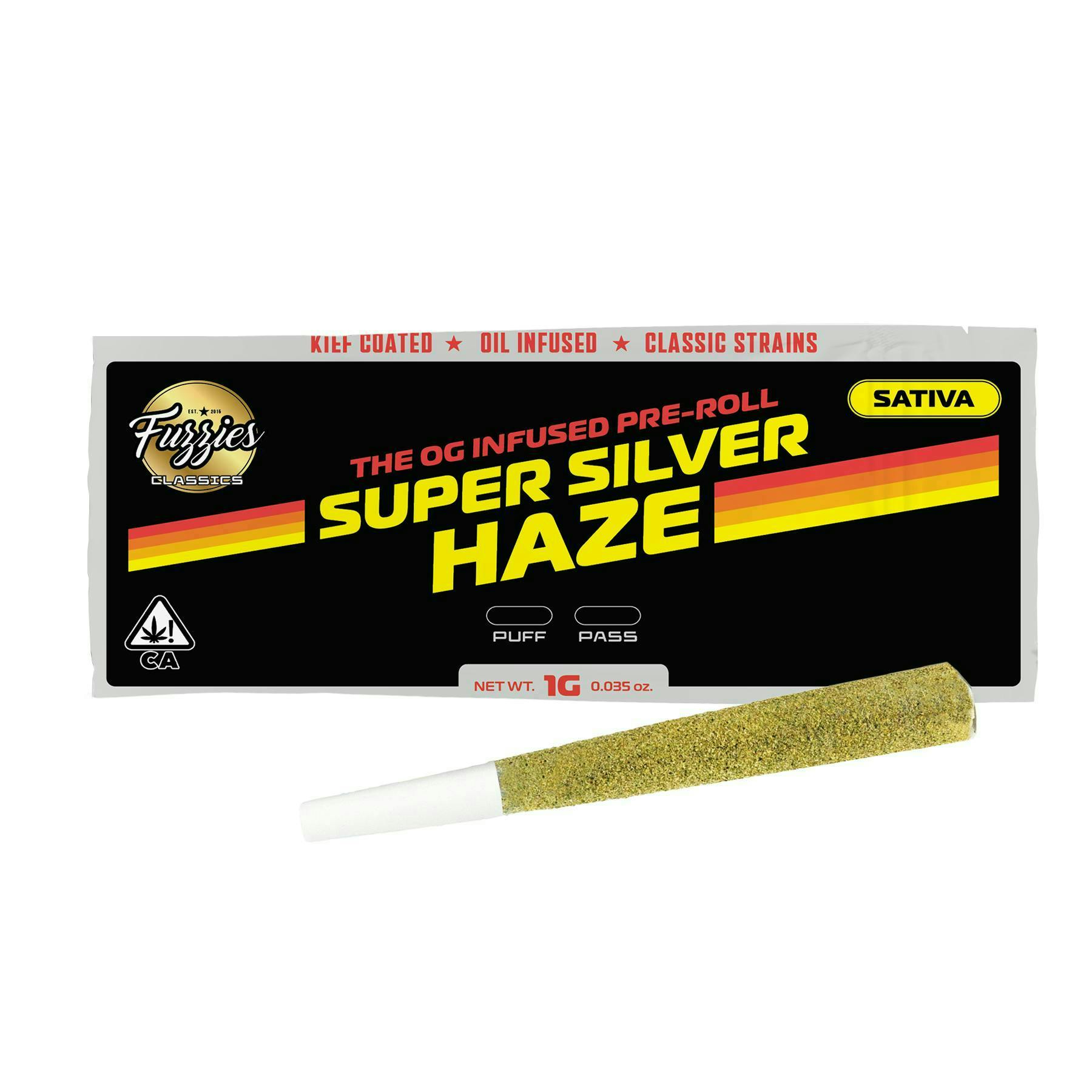 Fuzzies | Classics | Super Silver Haze | Infused Joint | 1g