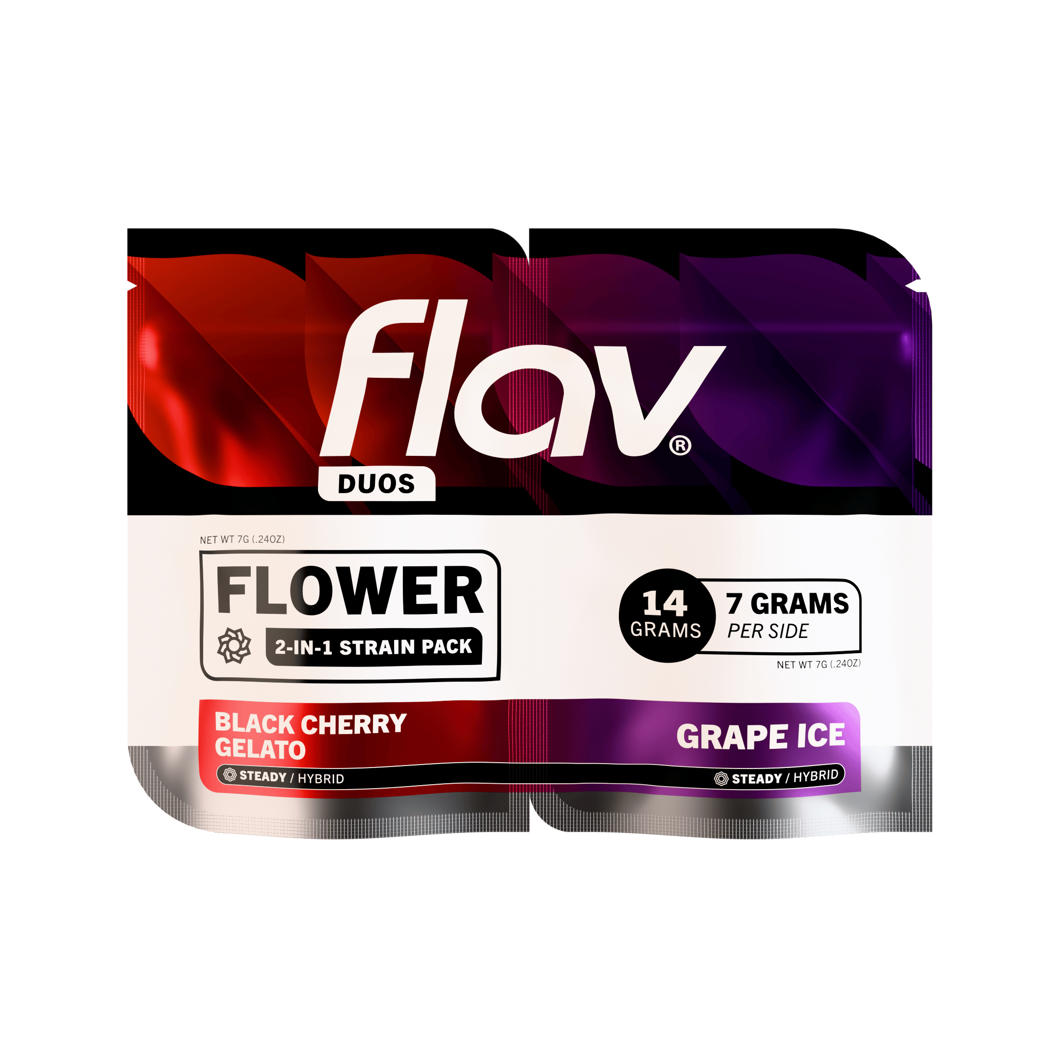 Black Cherry Gelato (H) & Grape Ice (I) - Duo Flower - 14g by Flav