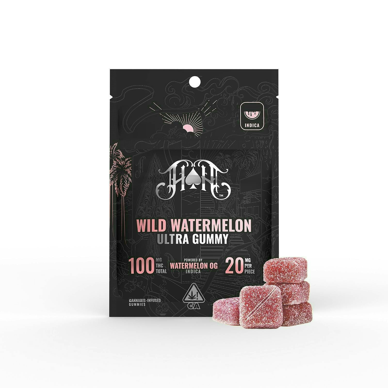 Wild Watermelon | Indica - Ultra Pure Gummies - 100mg THC 5pk