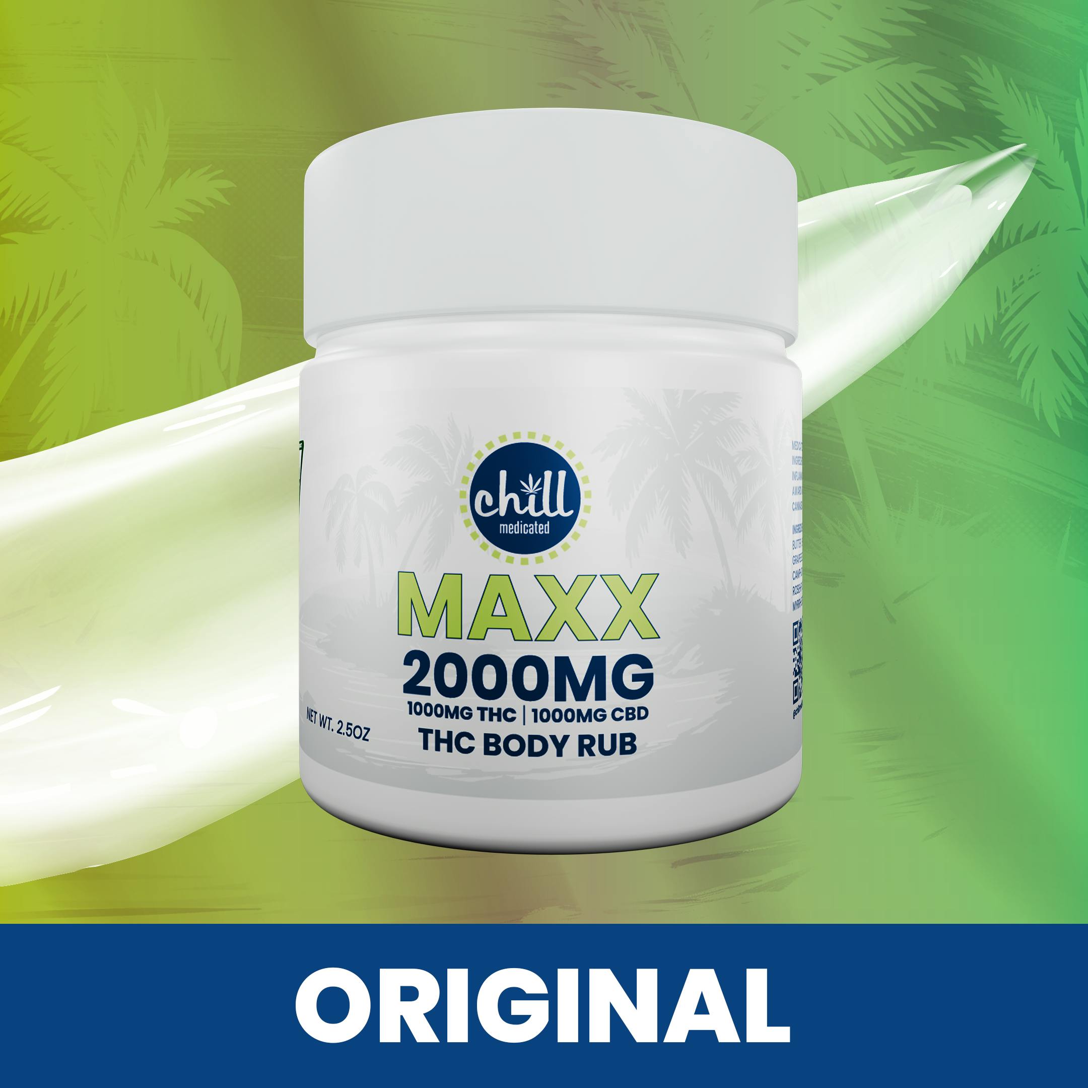 2000mg THC : 2000mg CBD I MAXX Topical Body Rub I REC