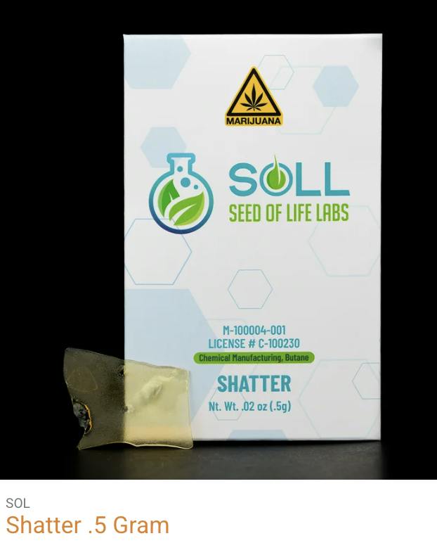 Seed of Life Labs - Fayzee Devil Shatter Concentrate 0.5g at Seed of Life Labs | Havre Dispensary